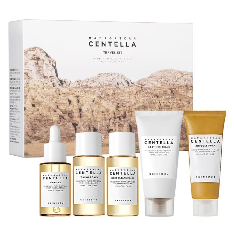 SKIN1004 Madagascar Centella travel kit with five travel-size skincare products